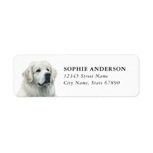 Great Pyrenees Dog Return Address Labels