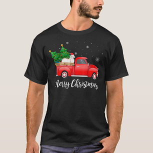 Great Pyrenees Dog Riding Red Truck Christmas T-Sh T-Shirt