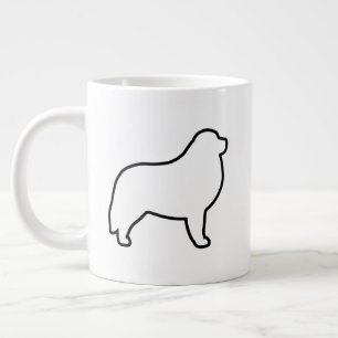 Great Pyrenees Dog Silhouettes Large Coffee Mug