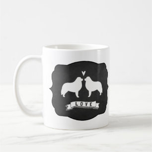 Great Pyrenees Dog Silhouettes Love Coffee Mug