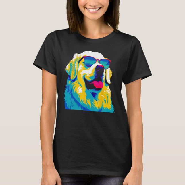 Great Pyrenees Dog Sunglasses T-Shirt (Front)