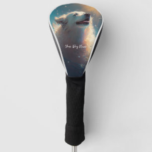 Great Pyrenees dog swimming in water 003 Golf Head Cover