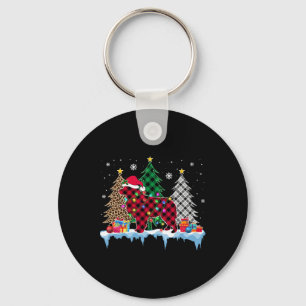 Great Pyrenees Dog Tree Christmas Lights Fun Xmas Key Ring