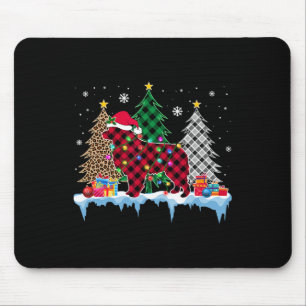 Great Pyrenees Dog Tree Christmas Lights Fun Xmas  Mouse Pad