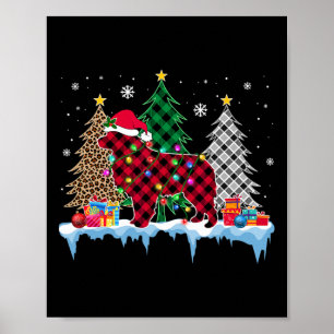 Great Pyrenees Dog Tree Christmas Lights Fun Xmas  Poster