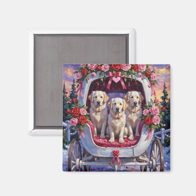 Great Pyrenees Dog Valentine's Day  Magnet (Front/Back)