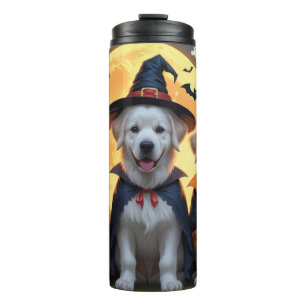 Great Pyrenees Dogs Pumpkin Halloween Funny  Thermal Tumbler