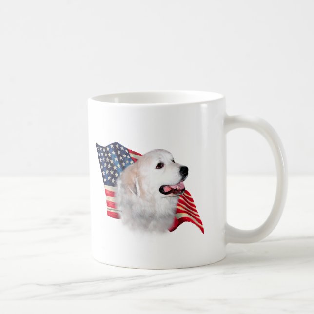 Great Pyrenees Flag Coffee Mug (Right)