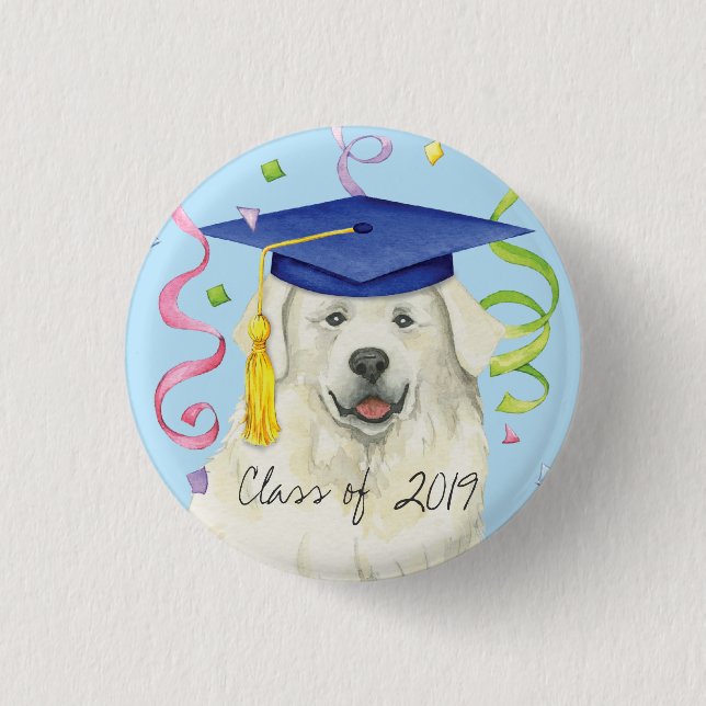 Great Pyrenees Graduate 3 Cm Round Badge (Front)