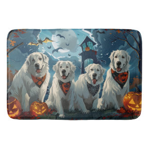Great Pyrenees Halloween Spooky Bath Mat