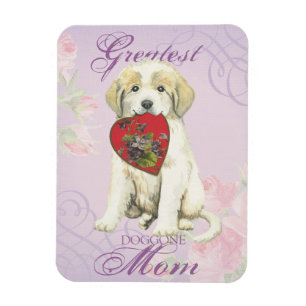 Great Pyrenees Heart Mum Magnet