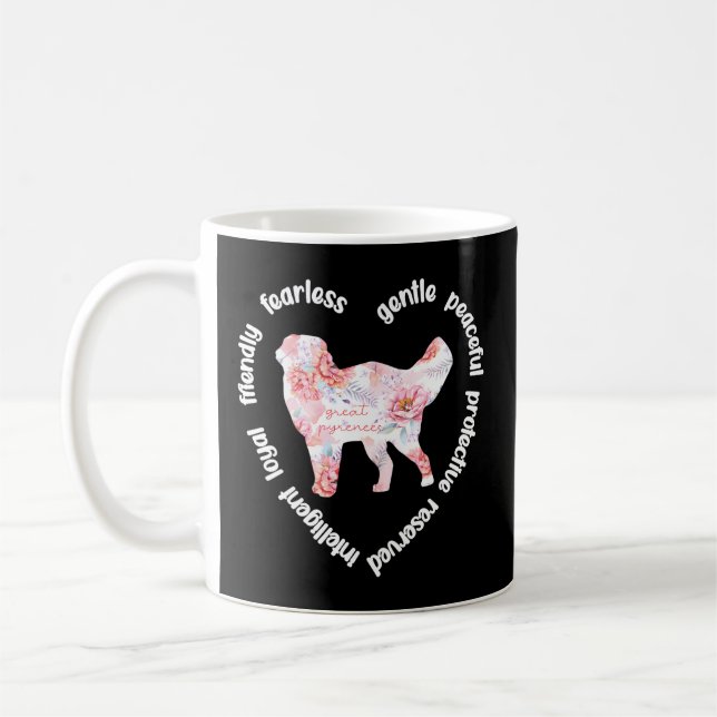 Great Pyrenees Heart Pyrenees Dog Owner Great Pyre Coffee Mug (Left)