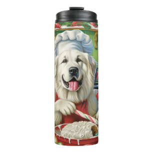 Great Pyrenees Holiday Baking: Festive Christmas Thermal Tumbler