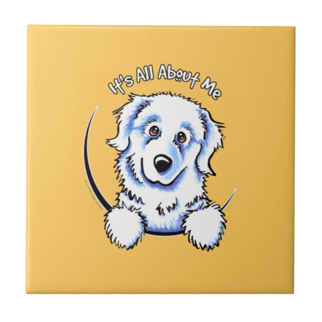 Great Pyrenees Its All About Me Ceramic Tile (Front)