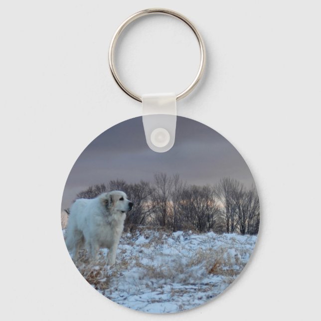 Great Pyrenees Key Ring (Front)