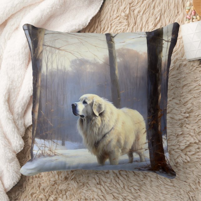 Great Pyrenees Let It Snow Christmas  Cushion (Blanket)