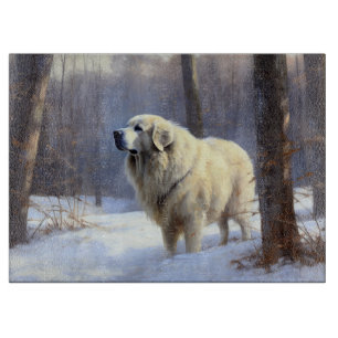 Great Pyrenees Let It Snow Christmas Cutting Board