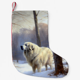 Great Pyrenees Let It Snow Christmas  Small Christmas Stocking