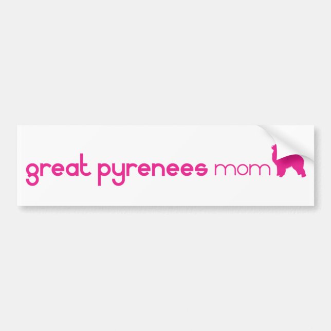 Great Pyrenees Mum Bumper Sticker (Front)