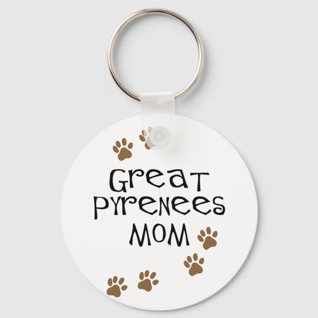 Great Pyrenees Mum Key Ring (Front)