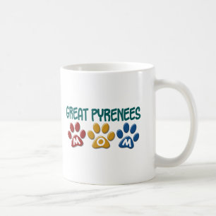 GREAT PYRENEES Mum Paw Print 1 Coffee Mug