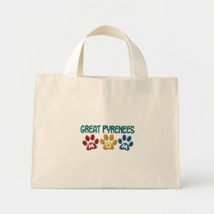 GREAT PYRENEES Mum Paw Print 1 Mini Tote Bag