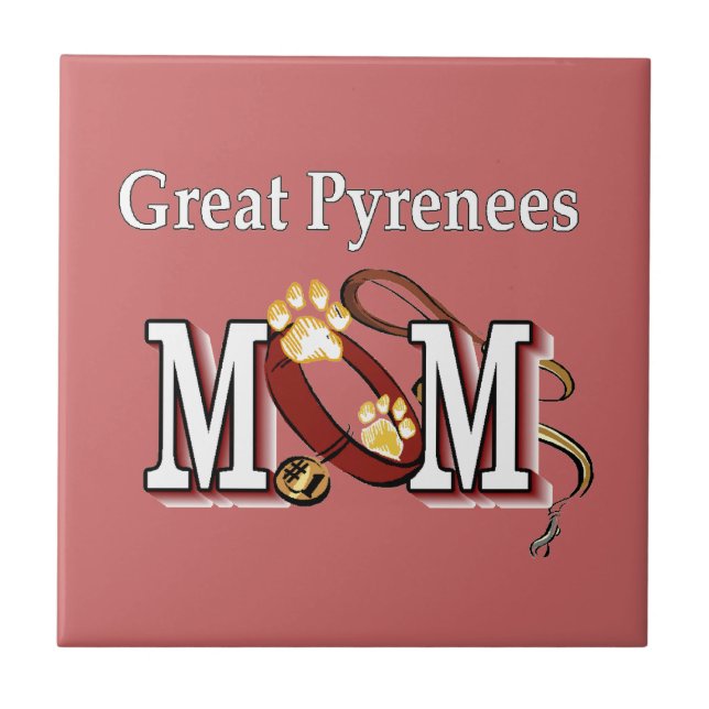 Great Pyrenees Mum Tile (Front)