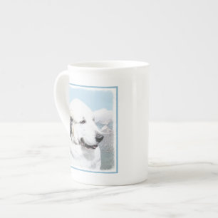 Great Pyrenees Painting - Original Dog Art Bone China Mug