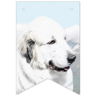 Great Pyrenees Painting - Original Dog Art Bunting