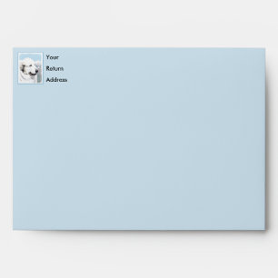 Great Pyrenees Painting - Original Dog Art Envelope