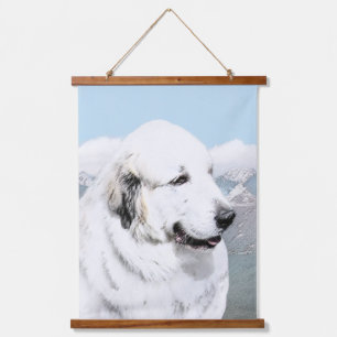 Great Pyrenees Painting - Original Dog Art Hanging Tapestry