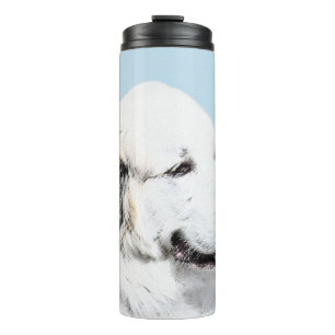 Great Pyrenees Painting - Original Dog Art Thermal Tumbler