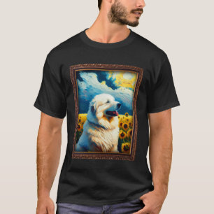 Great Pyrenees Painting Sunflower Flower Mum Women T-Shirt