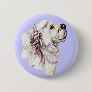 Great Pyrenees Pastel 6 Cm Round Badge