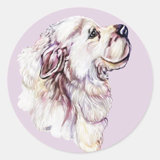 Great Pyrenees Pastel Classic Round Sticker (Front)