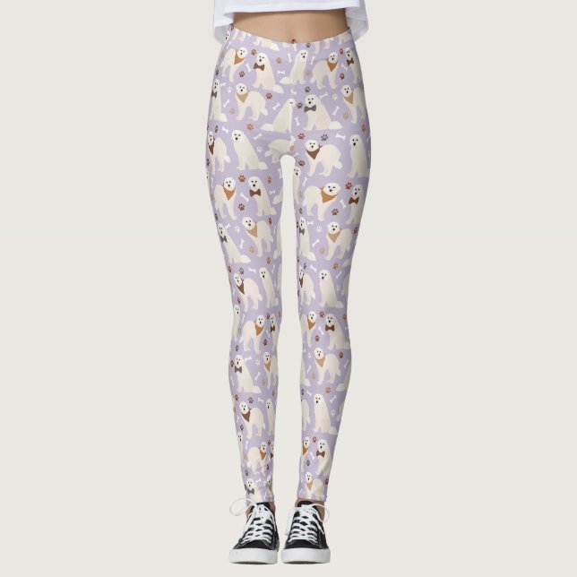 Great Pyrenees Paws and Bones Leggings (Front)