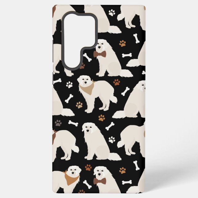 Great Pyrenees Paws and Bones Samsung Galaxy Case (Back)