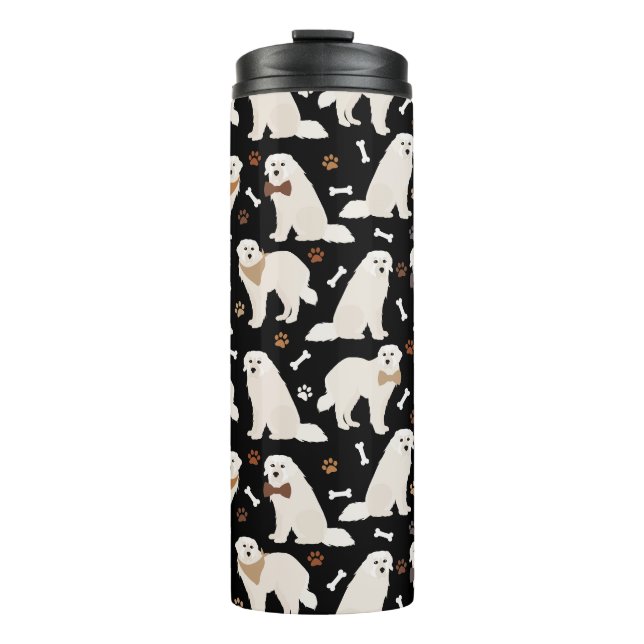 Great Pyrenees Paws and Bones Thermal Tumbler (Front)