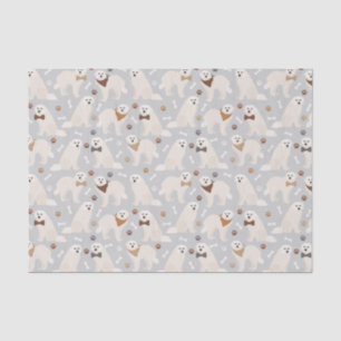 Great Pyrenees Paws and Bones Tissue Paper