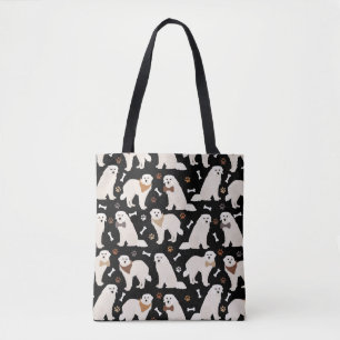 Great Pyrenees Paws and Bones Tote Bag