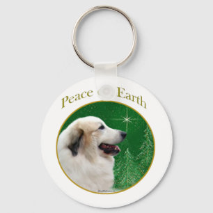 Great Pyrenees Peace Key Ring