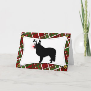 Great Pyrenees Reindeer Christmas Card