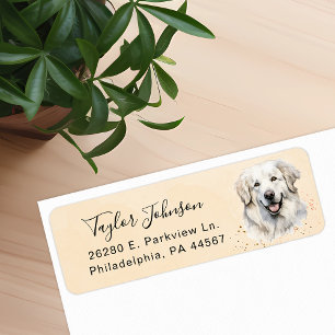 Great Pyrenees Return Address Label