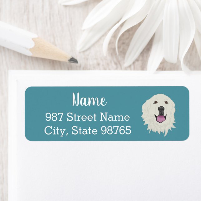 Great Pyrenees  Return Address Label (Insitu)