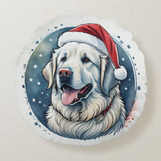 Great Pyrenees Round Pillow