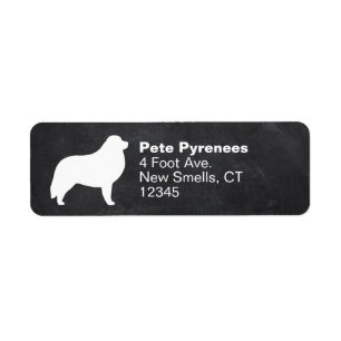 Great Pyrenees Silhouette Return Address Label
