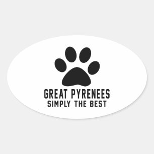 Great Pyrenees Simply the best Oval Sticker