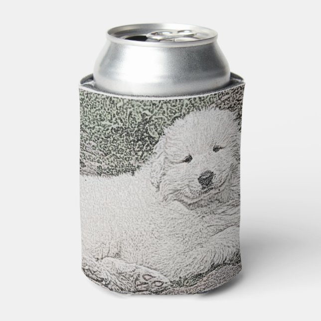 Great Pyrenees Sweet Puppy Sketch 1 Can Cooler (Can Front)