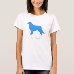 Great Pyrenees T-shirt (blue silhouette)