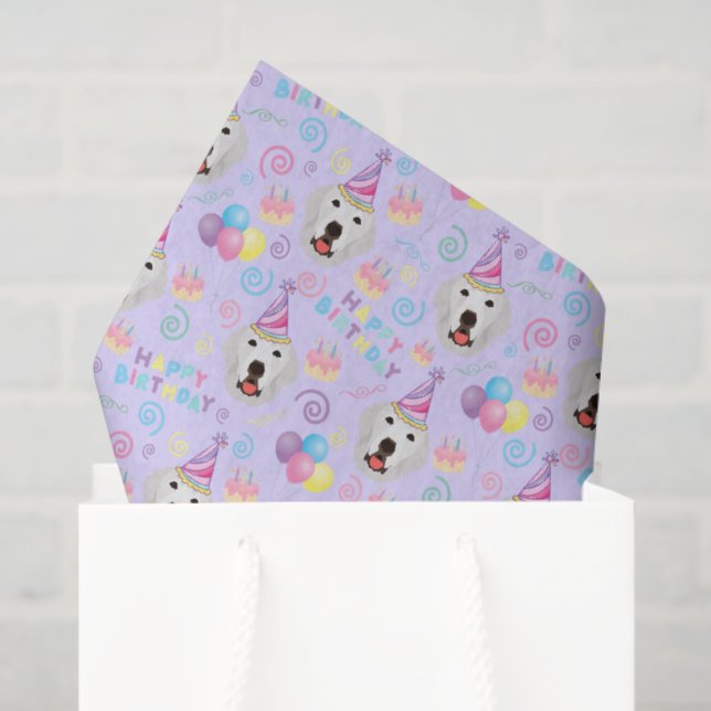 Great Pyrenees Tissue Paper in Purple (Gift Bag)